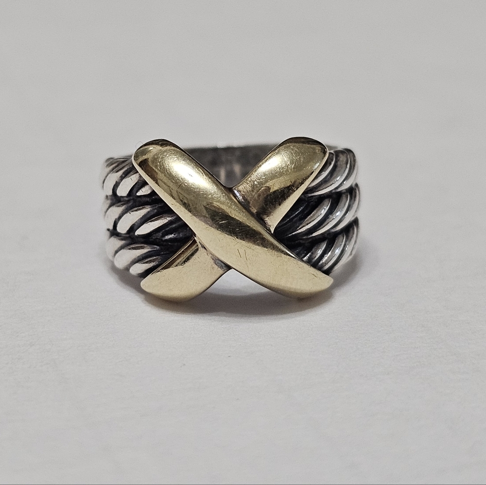 David Yurman Triple Cable Rope X Ring